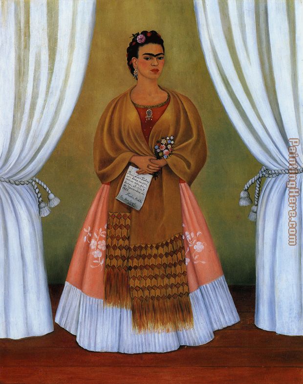Self-Portrait Dedicated to Leon Trotsky painting - Frida Kahlo Self-Portrait Dedicated to Leon Trotsky art painting